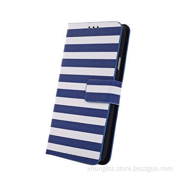 Stripe style PU leather phone case for Samsung S5 series